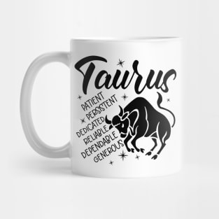 Taurus Zodiac Sign Positive Personality Traits Mug